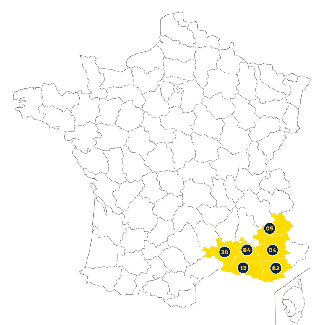 30 ANS · 1 500+ INSTALLATIONS — zones d'intervention AJ Power en PACA (04, 05, 13, 30, 83, 84)